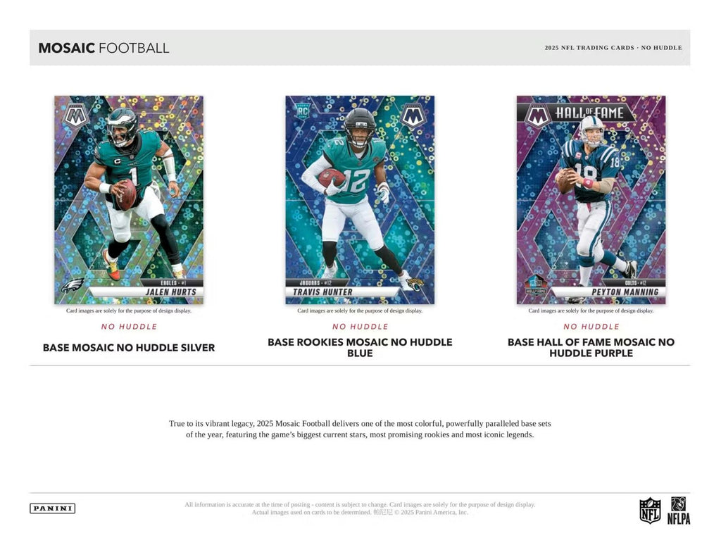 2025 Panini Mosaic Football No Huddle Hobby Box