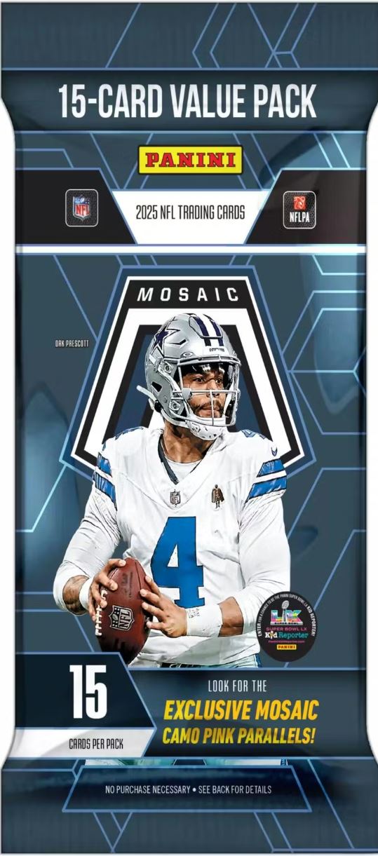 2025 Panini Mosaic Football Value Pack Box (12 Packs)