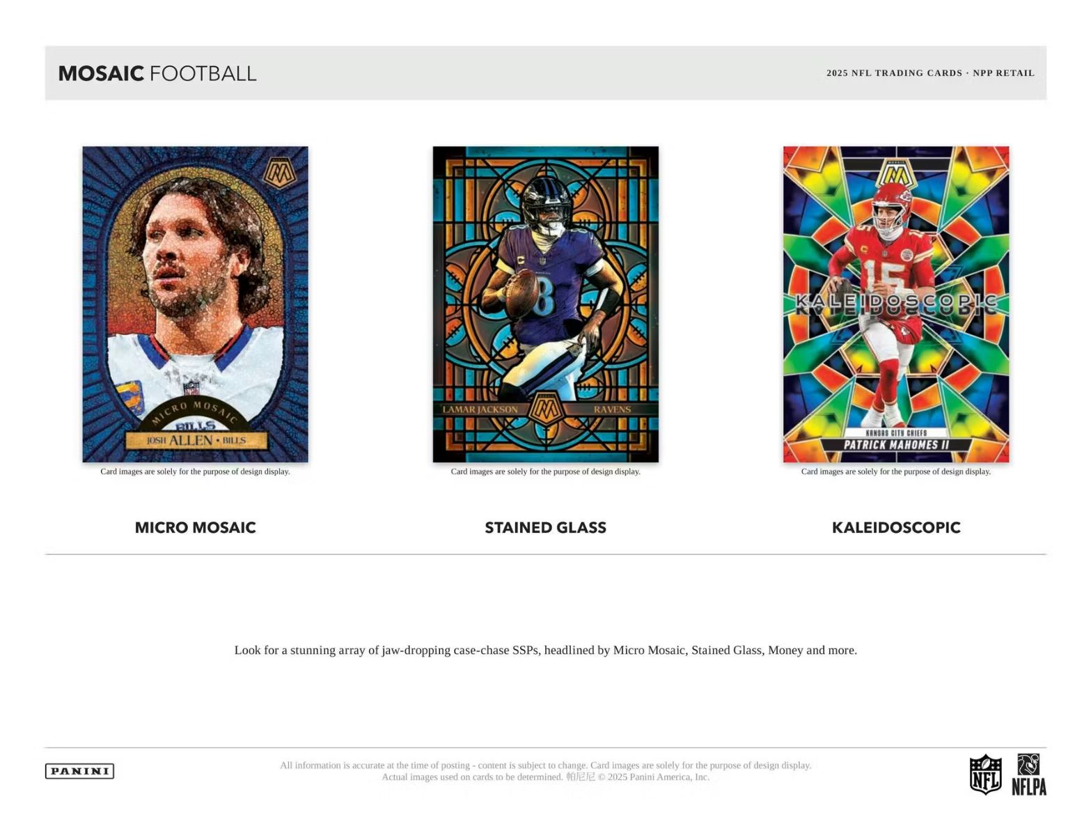 2025 Panini Mosaic Football Value Pack Box (12 Packs)