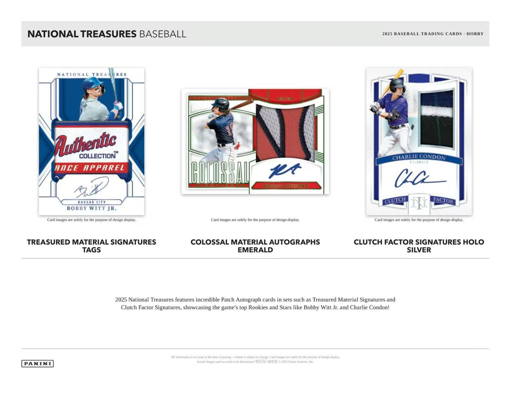 2025 Panini National Treasures Baseball Hobby Box