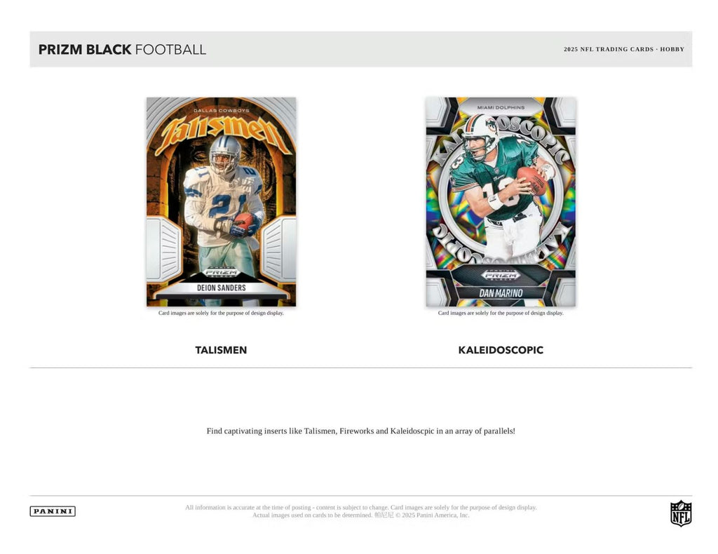 2025 Panini Prizm Black Football Hobby Box
