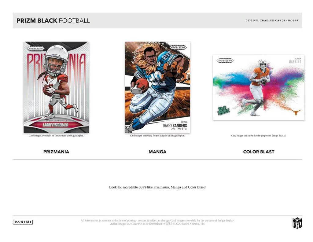 2025 Panini Prizm Black Football Hobby Box