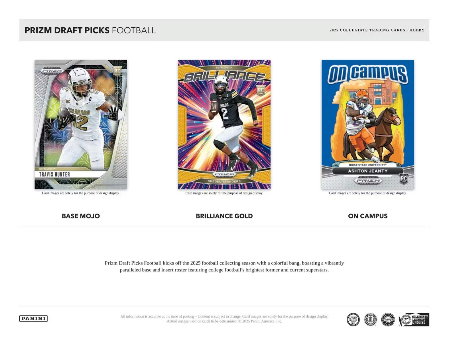 2025 Panini Prizm Draft Picks Football Hobby Box