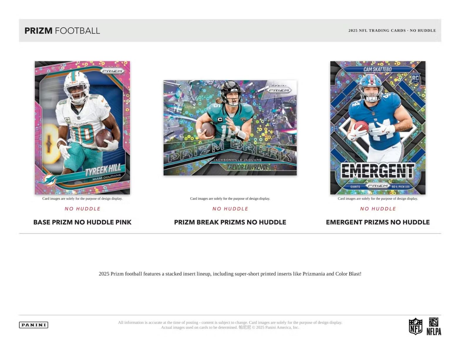 2025 Panini Prizm Football No Huddle Hobby Box