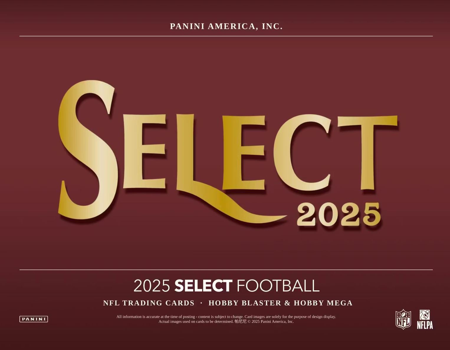 2025 Panini Select Football Hobby Mega Box (Black & Orange Prizm's)