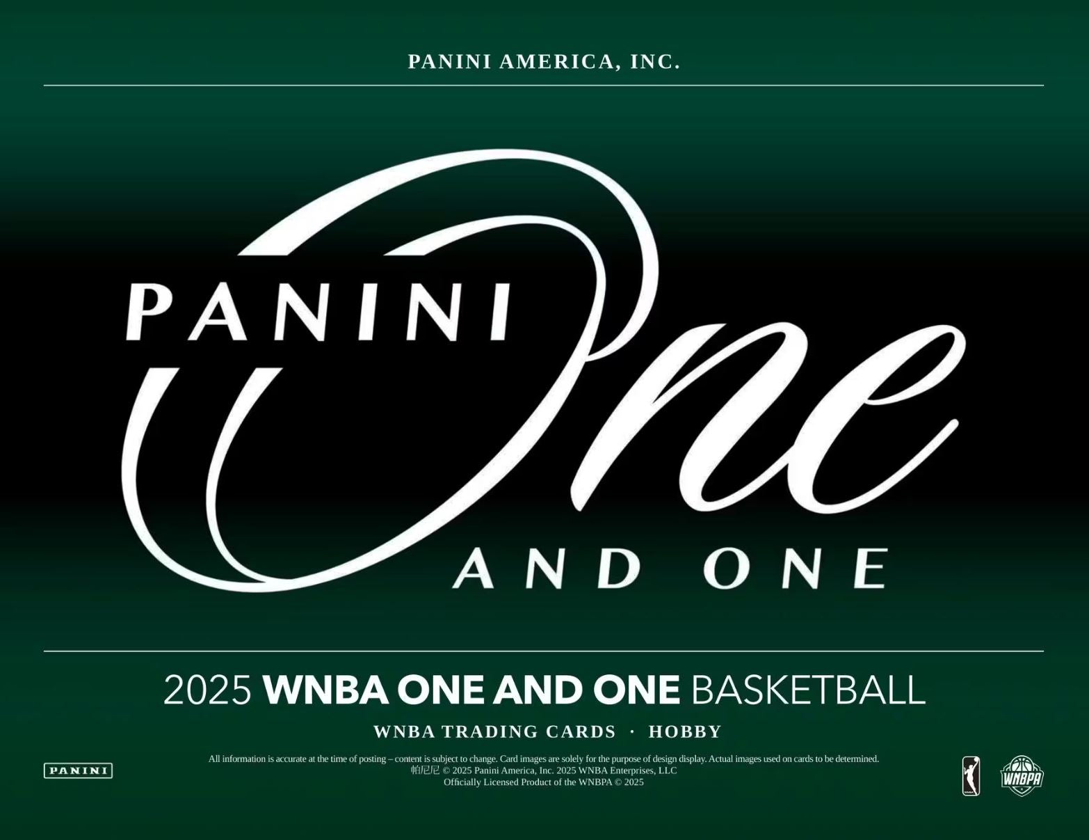 2025 Panini One And One WNBA Hobby Box