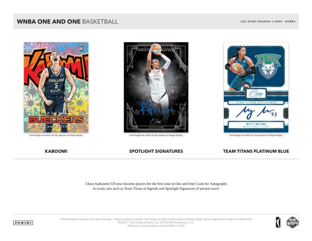 2025 Panini One And One WNBA Hobby Box