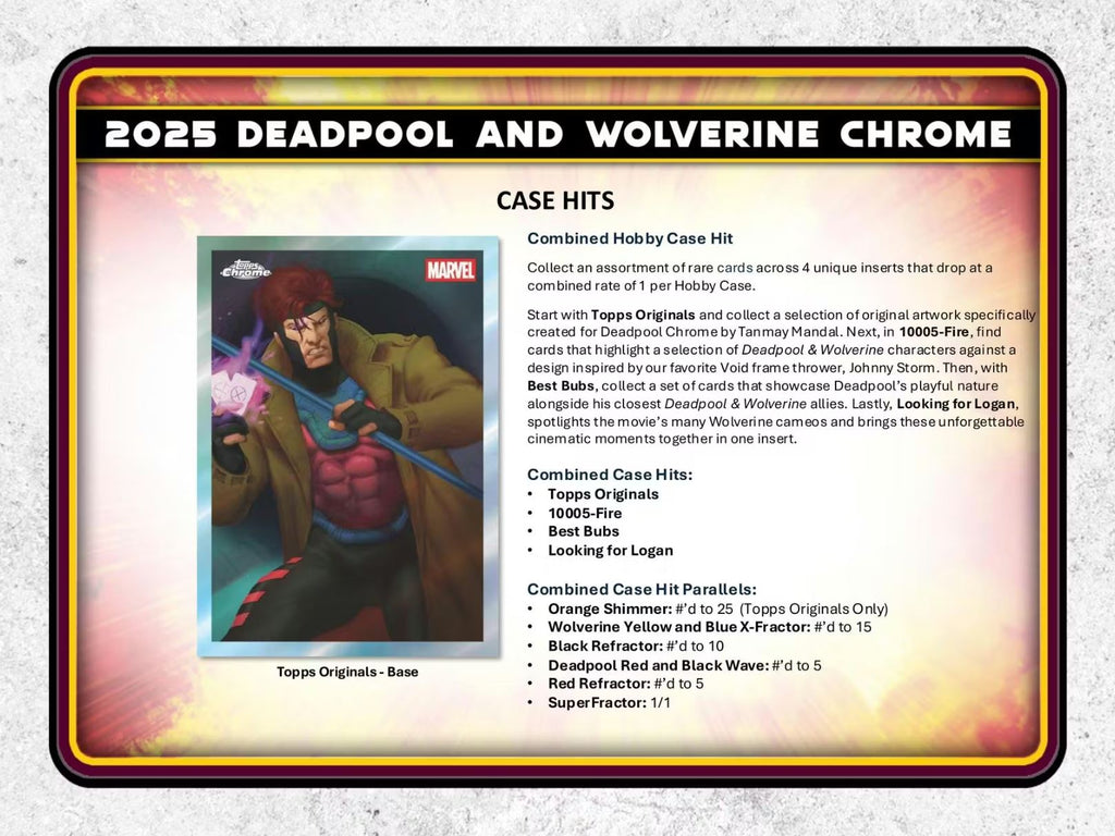 2025 Topps Chrome Deadpool Hobby Box