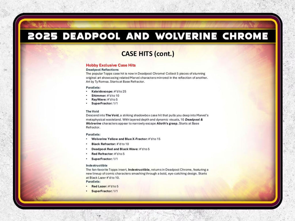 2025 Topps Chrome Deadpool Hobby Box