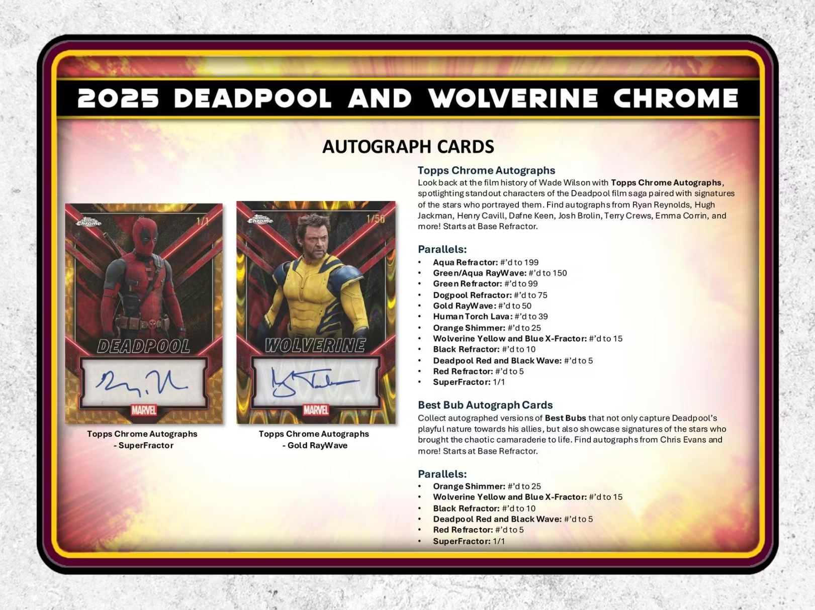 2025 Topps Chrome Deadpool Hobby Box