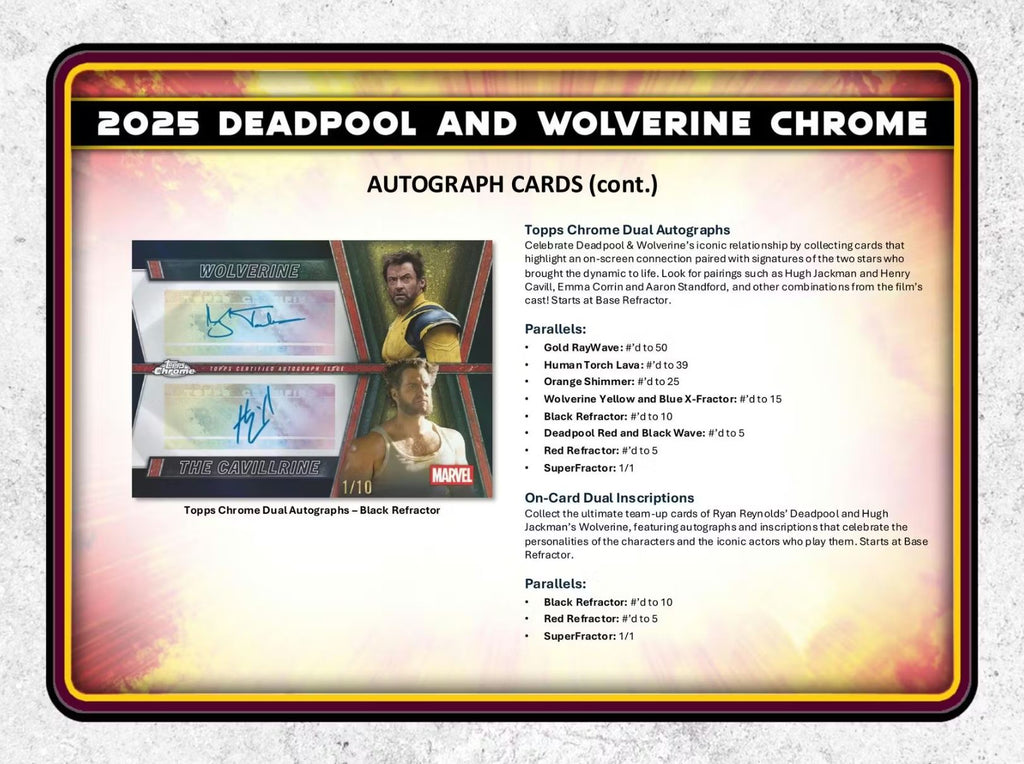 2025 Topps Chrome Deadpool Hobby Box
