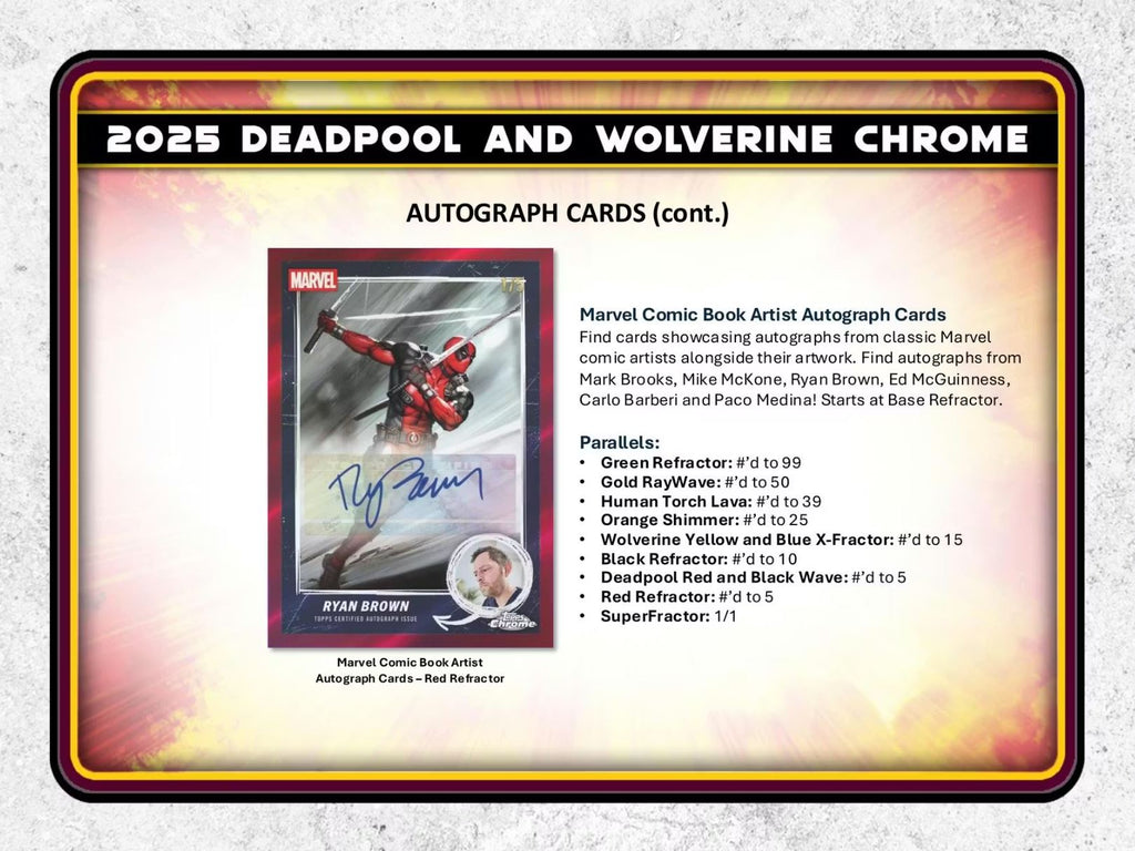 2025 Topps Chrome Deadpool Hobby Box