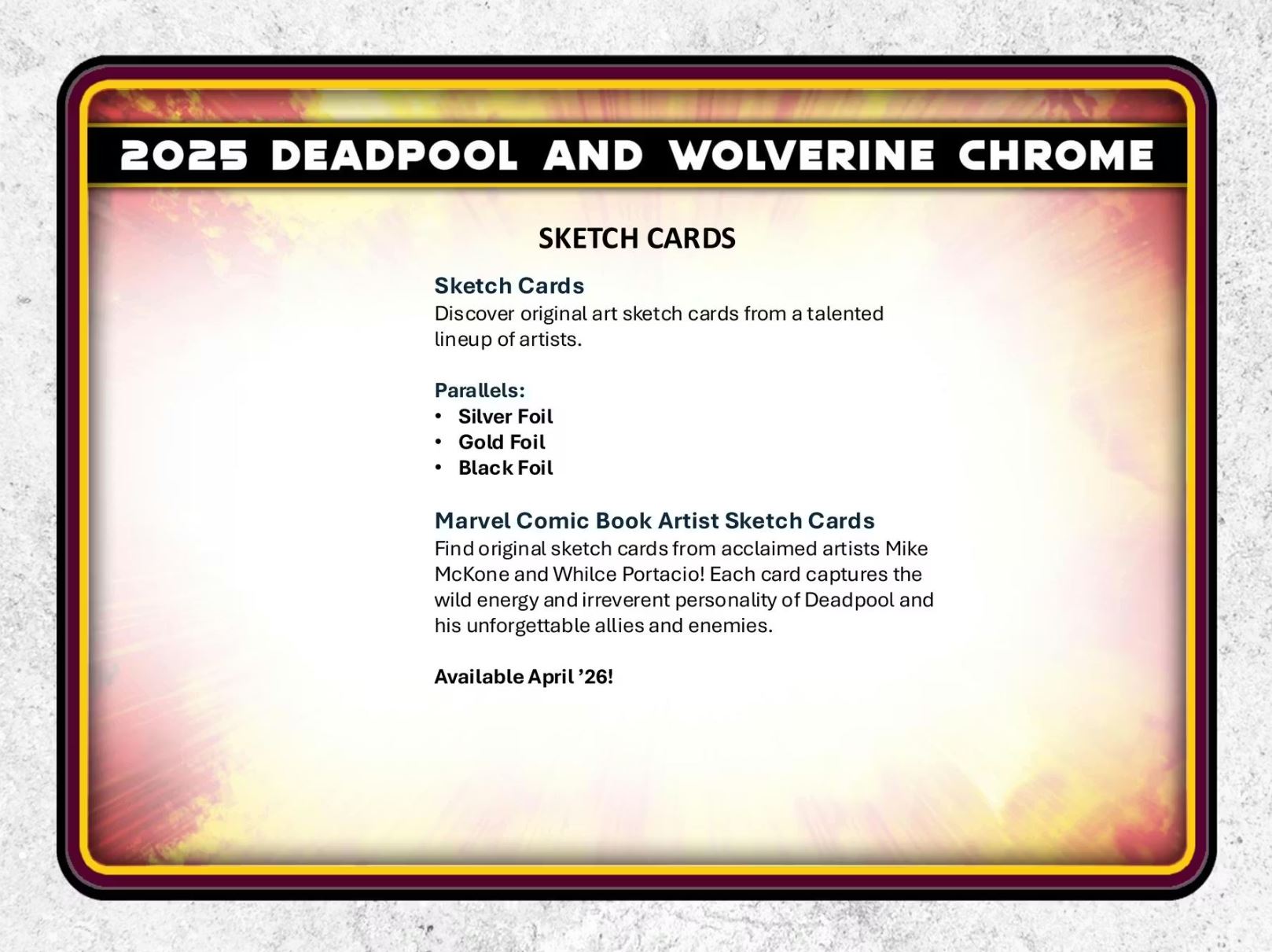 2025 Topps Chrome Deadpool Hobby Box