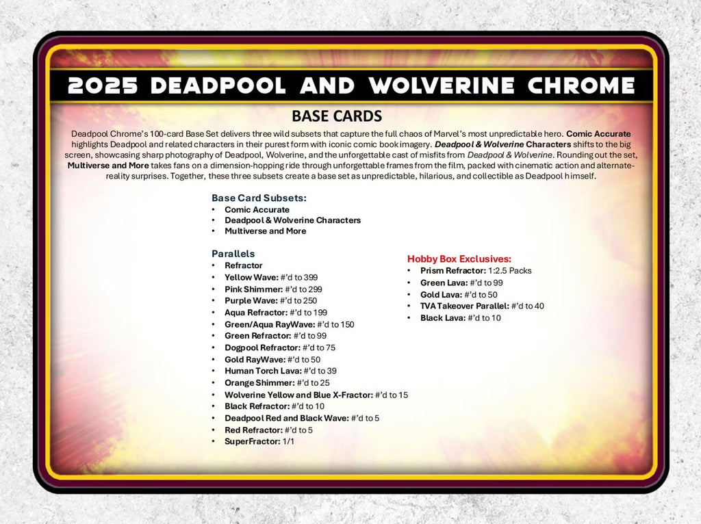 2025 Topps Chrome Deadpool Hobby Box