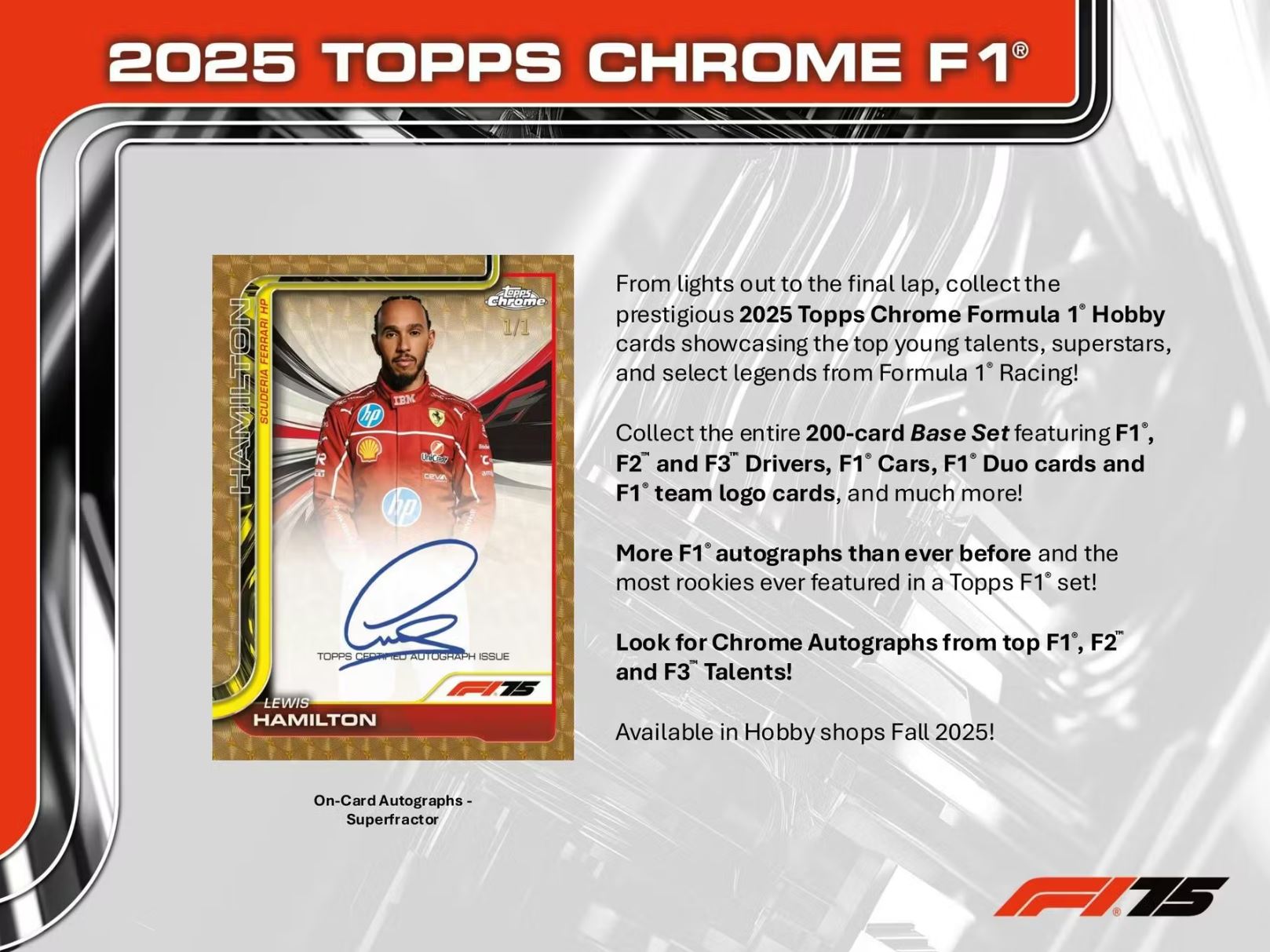 2025 Topps Chrome Formula 1 Hobby Box