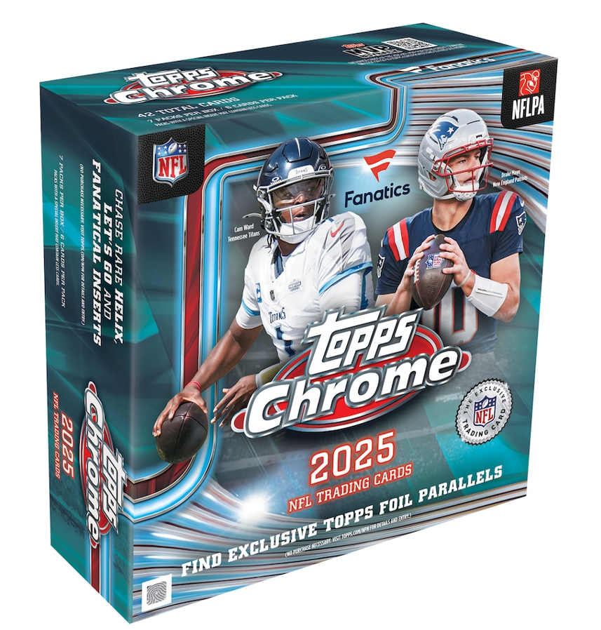 2025 Topps Chrome Football Fanatics Exclusive Mega Box