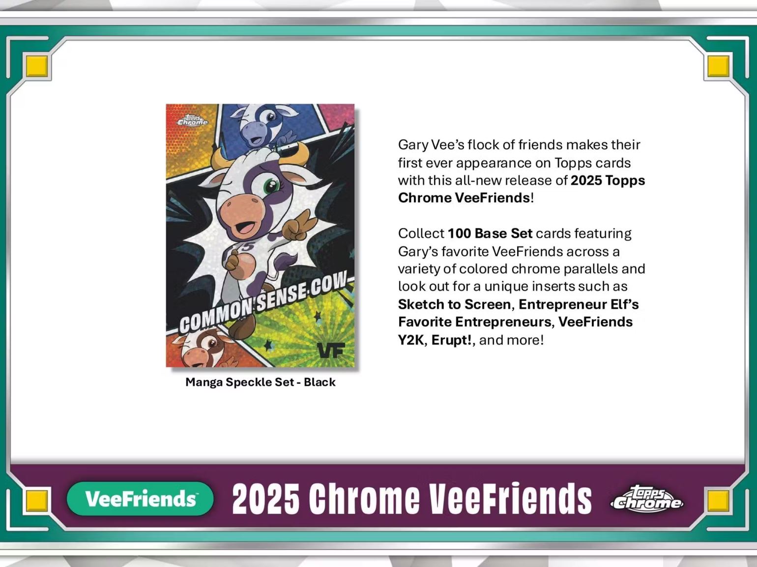 2025 Topps Chrome VeeFriends Hobby Box (Includes Titan Display Case)