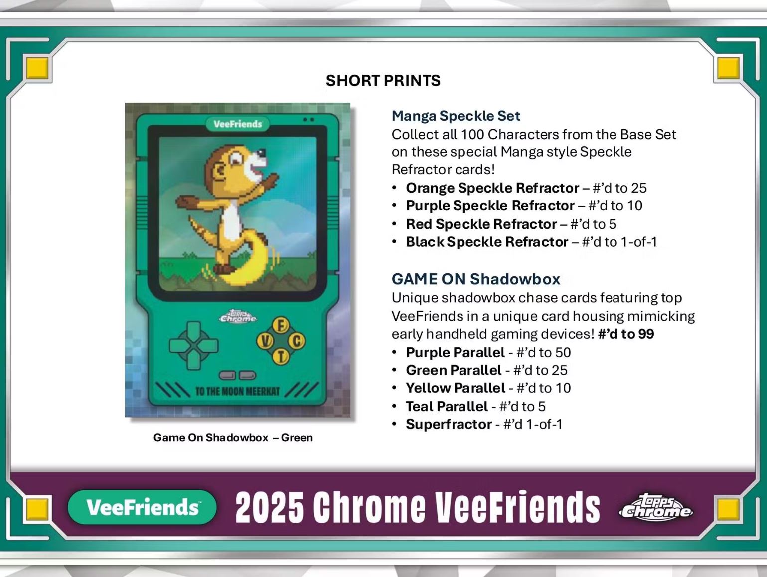 2025 Topps Chrome VeeFriends Hobby Box (Includes Titan Display Case)