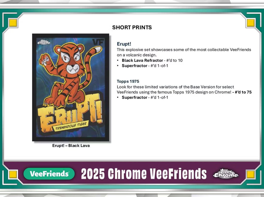 2025 Topps Chrome VeeFriends Hobby Box (Includes Titan Display Case)
