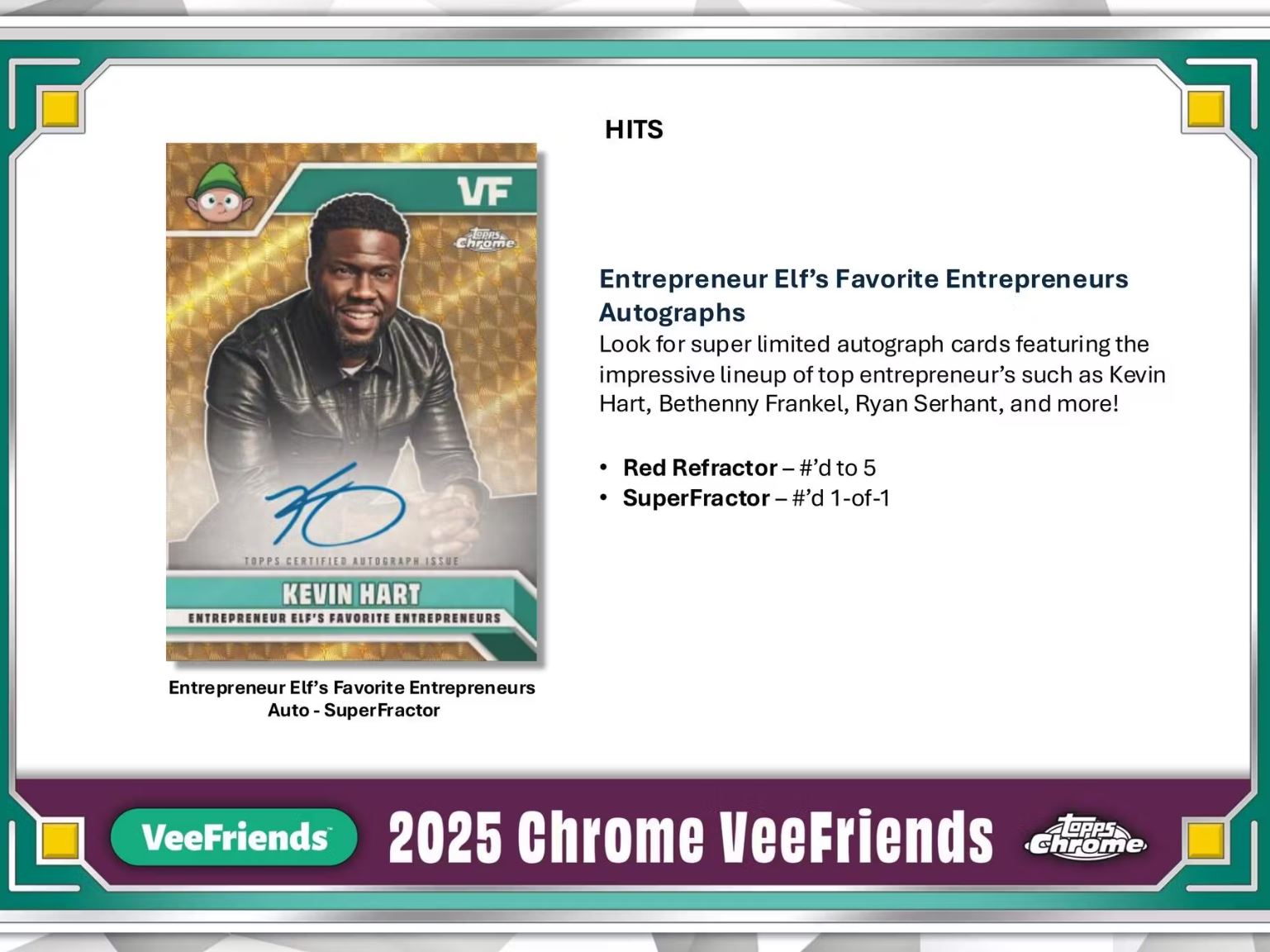 2025 Topps Chrome VeeFriends Hobby Box (Includes Titan Display Case)