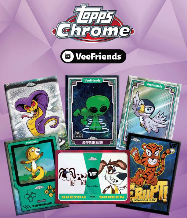 2025 Topps Chrome VeeFriends Hobby Box (Includes Titan Display Case)