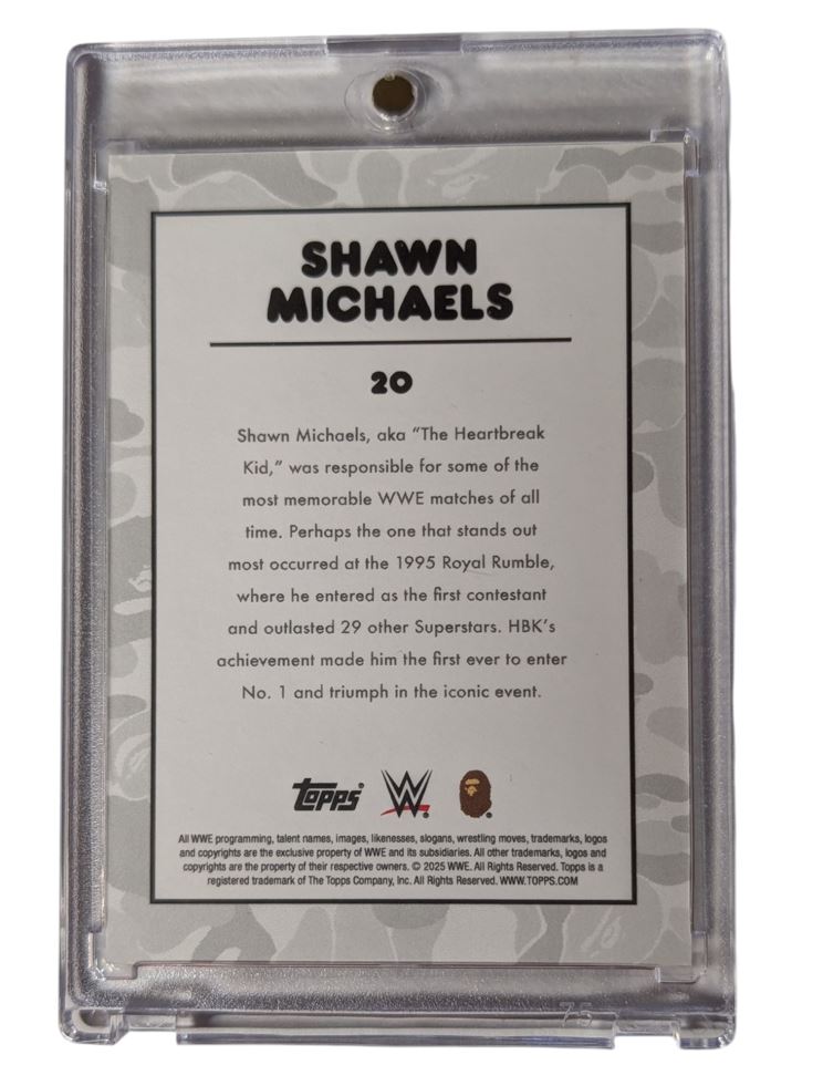 2025 Topps WWE x Bape Shawn Michaels Multicolor Camo #'d 4/5