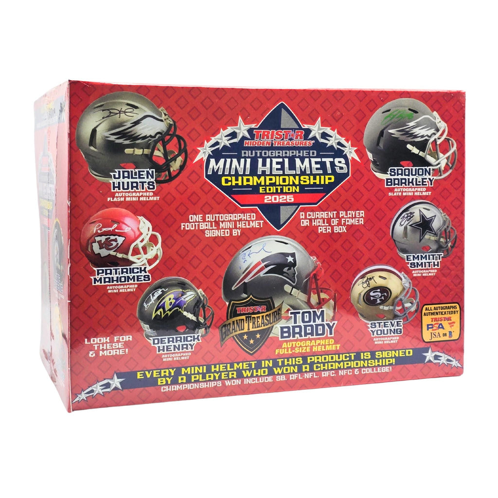 2025 Tristar Hidden Treasures Football Mini Helmet Championship Edition Box
