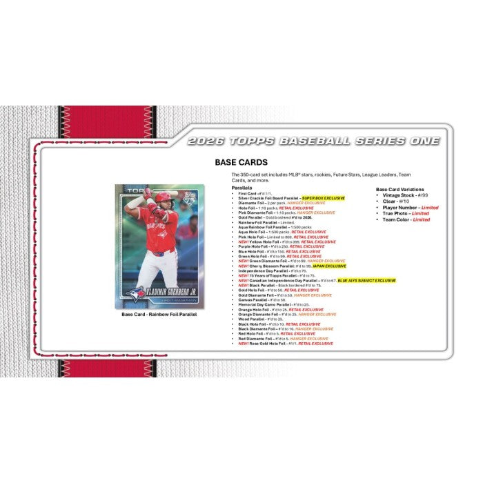 2026 Topps Series 1 Baseball Hobby 12-Box Case