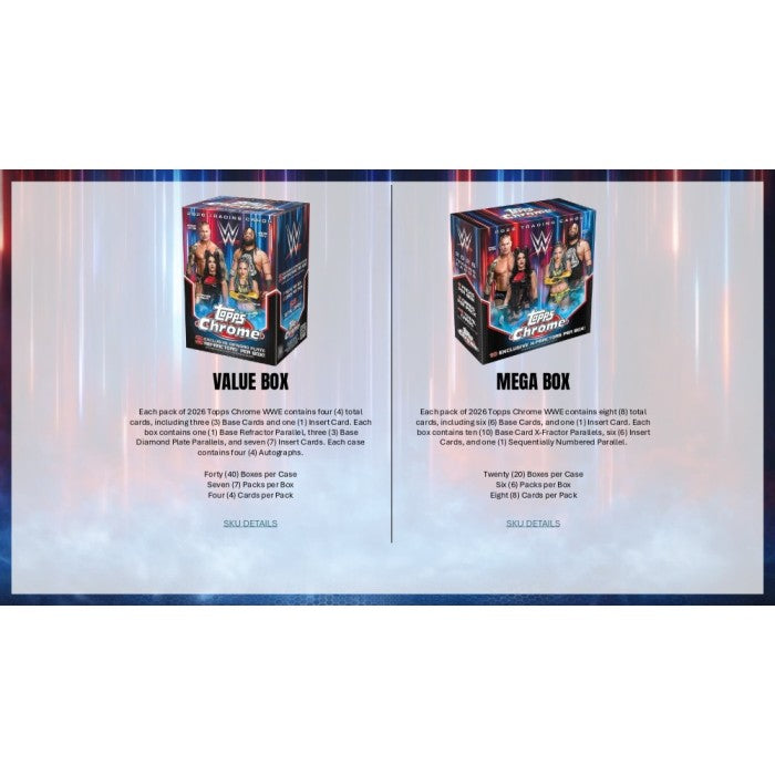 2026 Topps Chrome WWE Wrestling Blaster 40-Box Case