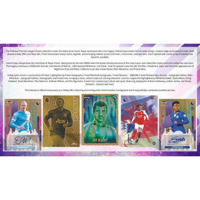 2026 Topps Finest Premier League EPL Soccer Hobby Box