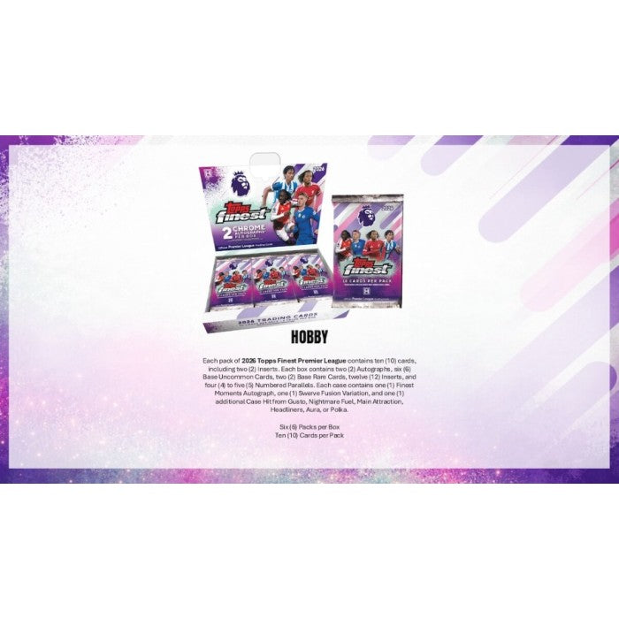 2026 Topps Finest Premier League EPL Soccer Hobby Box