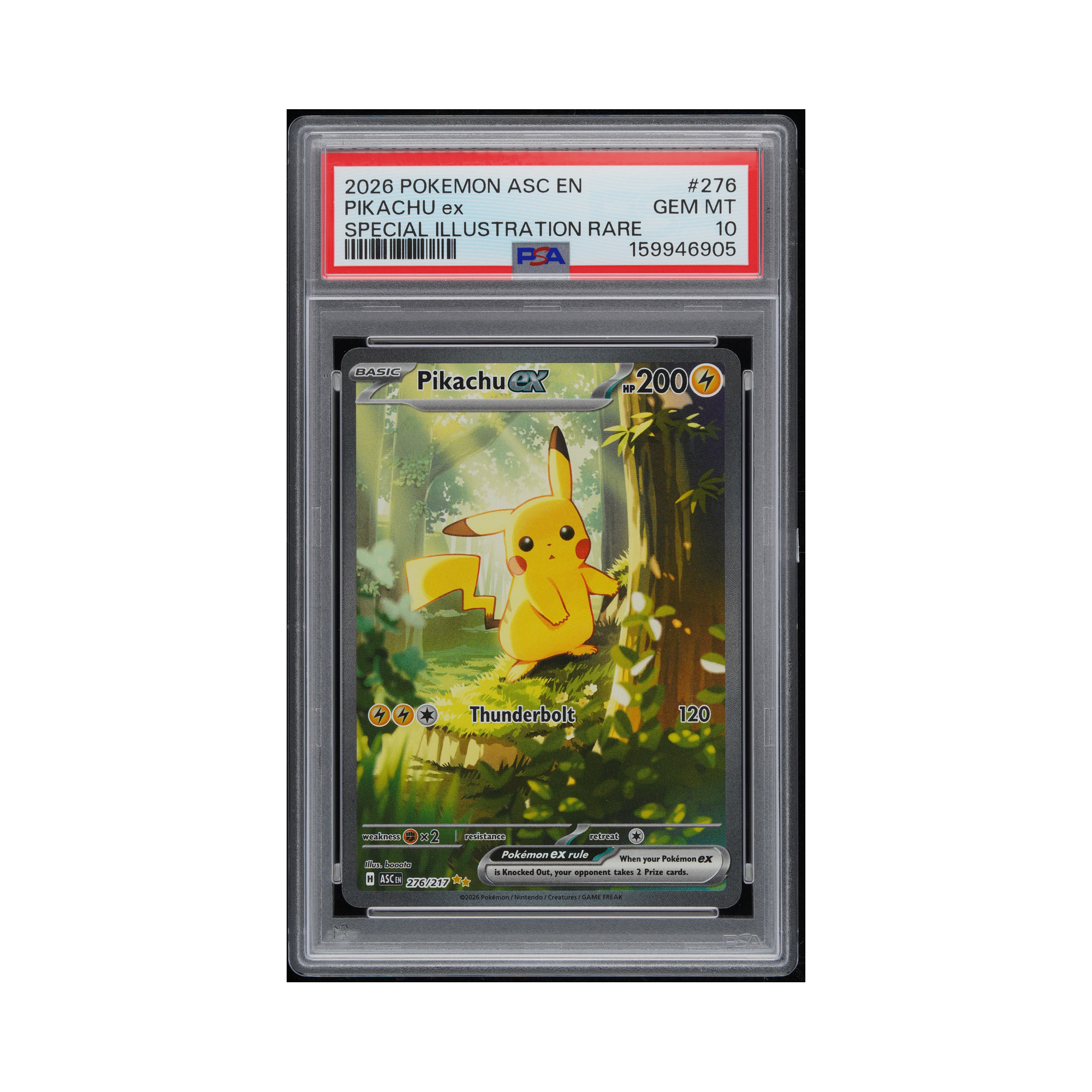 2026 Pokemon Ascended Heroes Pikachu ex #276 PSA 10