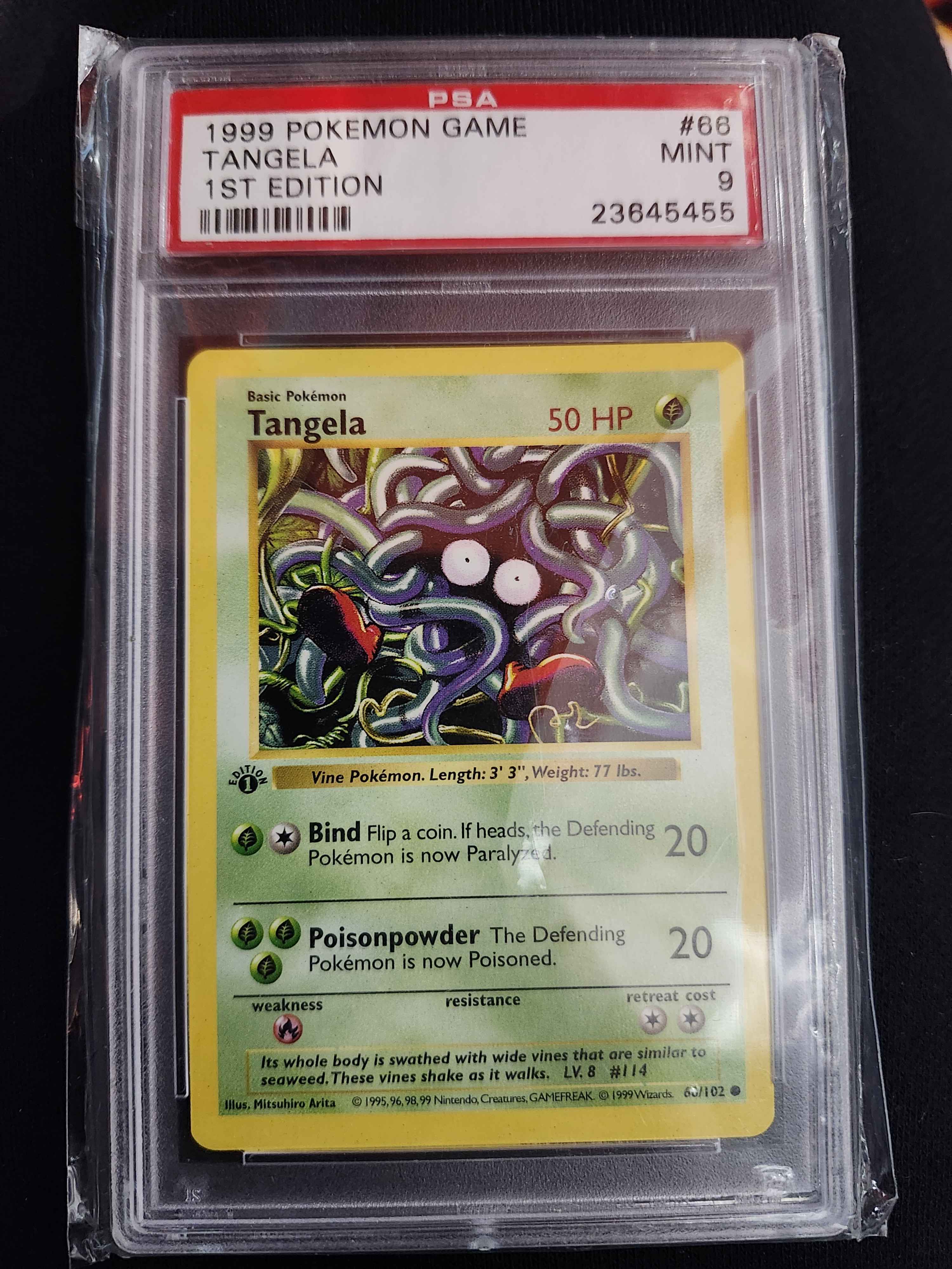 TANGELA 1ST EDITION SHADOWLESS PSA 9