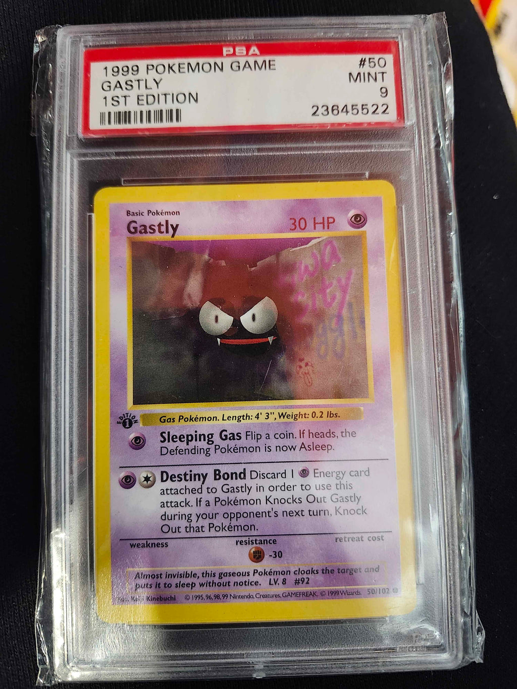 GASTLY 1ST EDITION SHADOWLESS PSA 9
