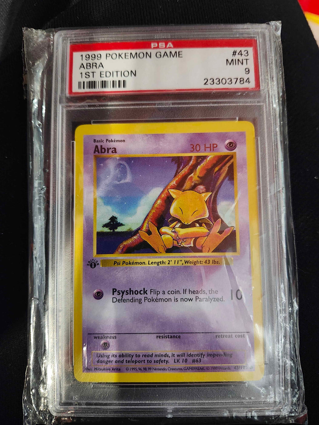 ABRA 1ST EDITION SHADOWLESS PSA 9