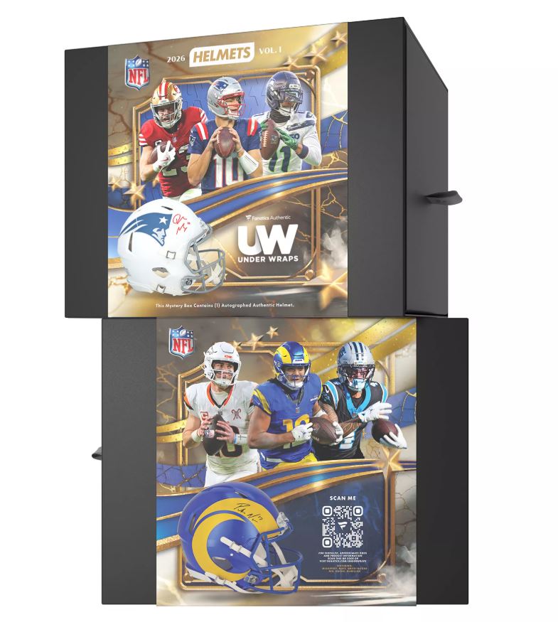 2026 Fanatics NFL Under Wraps Autographed Authentic Full Size Helmet Vol. 1 Box