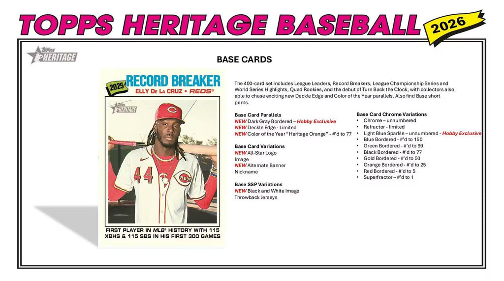 2026 Topps Heritage Baseball Hobby Box