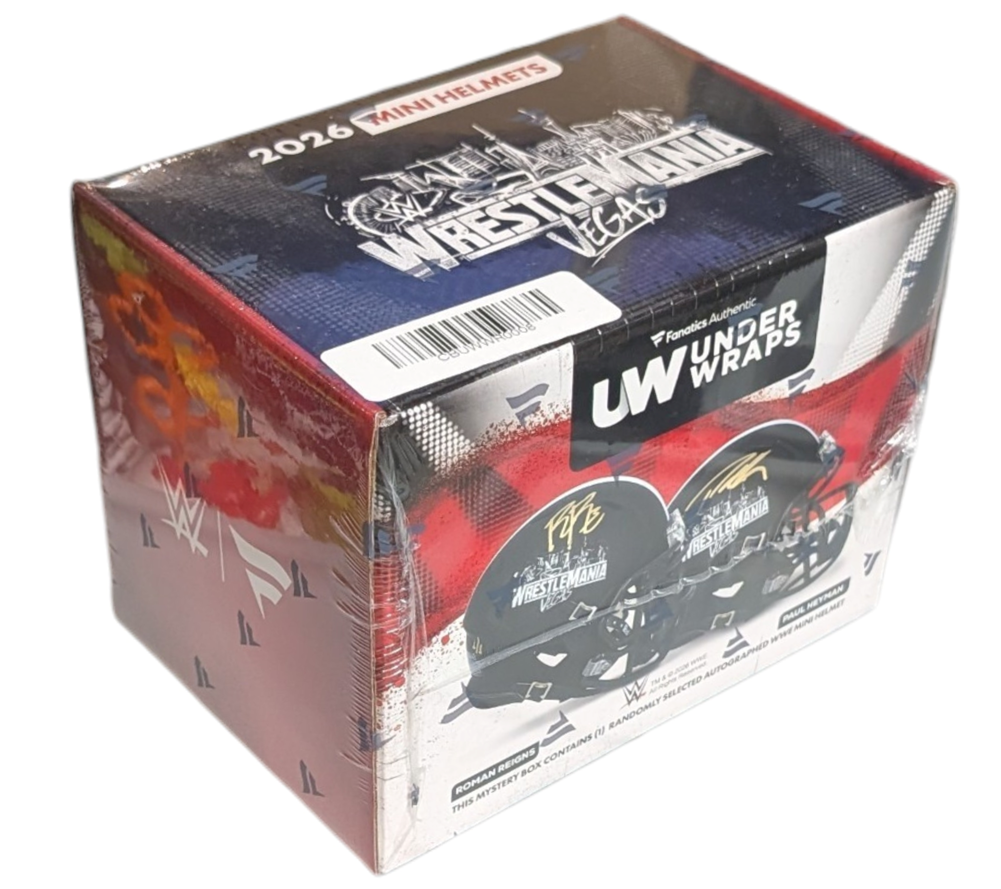 2026 Fanatics WWE Under Wraps WrestleMania 42 Autographed Mystery Mini Helmet Box