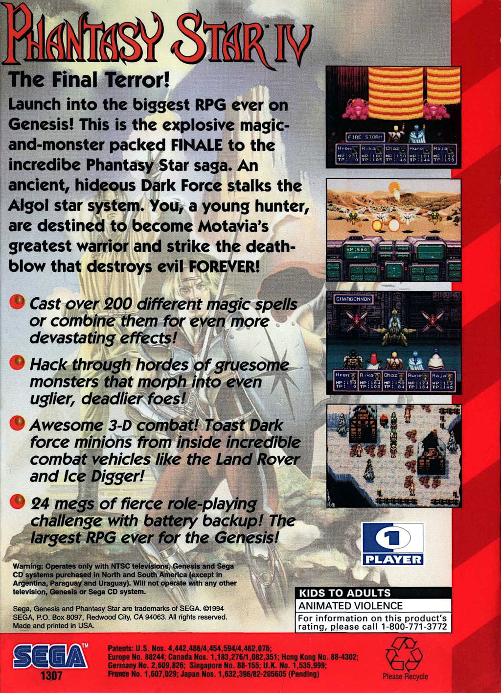 Phantasy Star IV - Sega Genesis