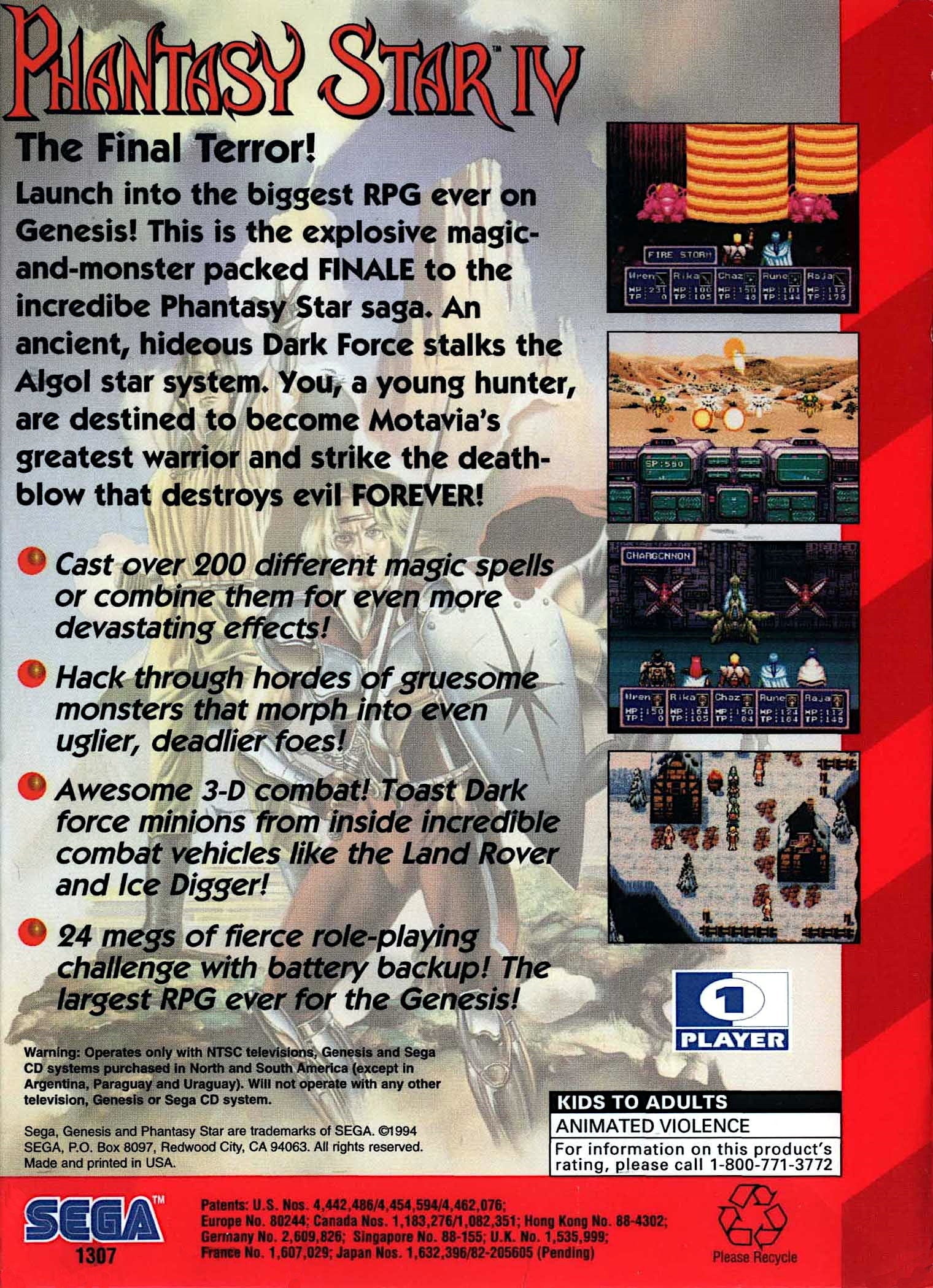 Phantasy Star IV - Sega Genesis