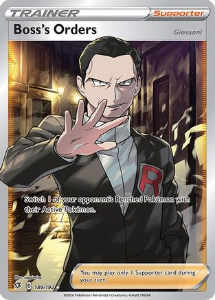 Boss's Orders 189/192 - Pokemon Rebel Clash Holofoil