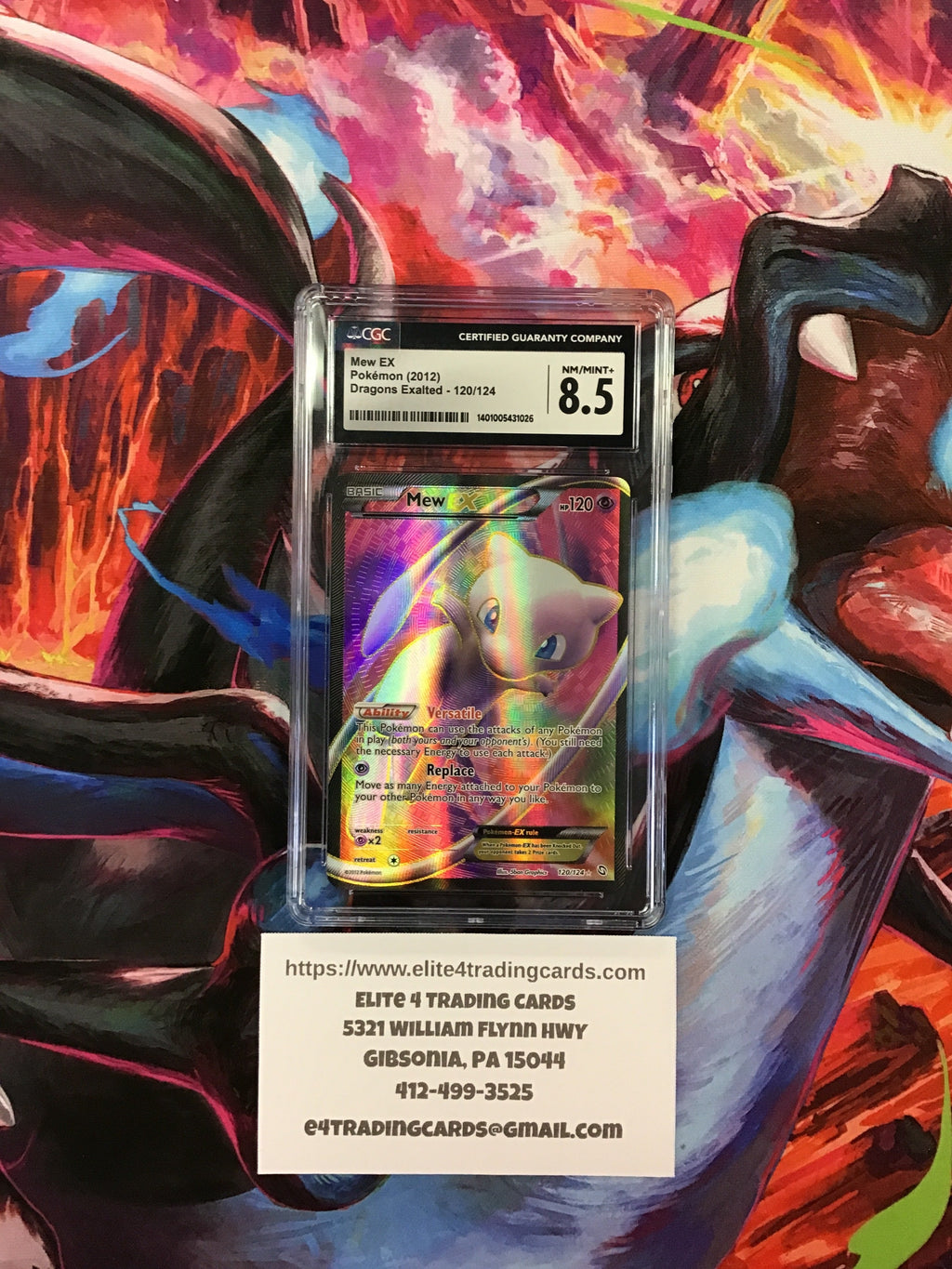 Mew EX #120 Pokemon Dragons Exalted (CGC 8.5)