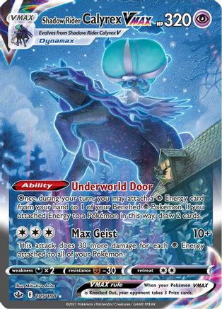 Shadow Rider Calyrex VMAX 205/198 - Pokemon Chilling Reign Holofoil