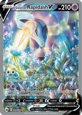 Galarian Rapidash V 168/198 - Pokemon Chilling Reign Holofoil