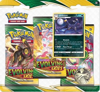 Pokemon Evolving Skies 3 Pack Blister Set of 2 (Umbreon + Eiscue)