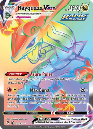 Rayquaza VMAX 217/203 - Pokemon Evolving Skies Holofoil