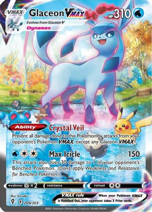 Glaceon VMAX 209/203 - Pokemon Evolving Skies Holofoil