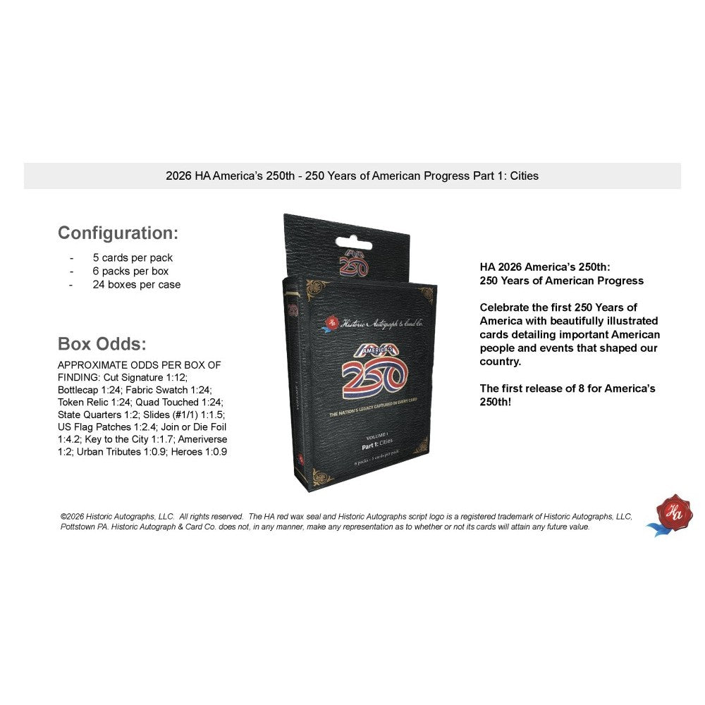 Historic Autographs - 2025 - America's 250th - Part 1 - Hobby Box