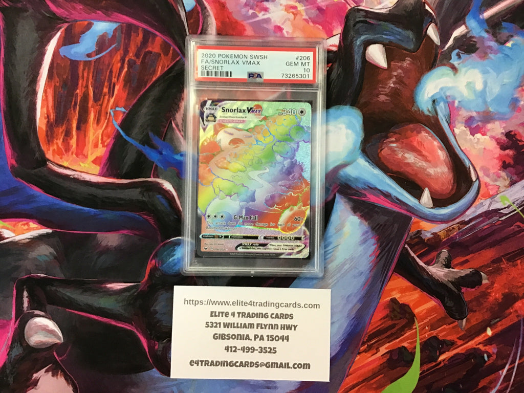 Snorlax VMax #206 Pokemon Sword & Shield (PSA 10)