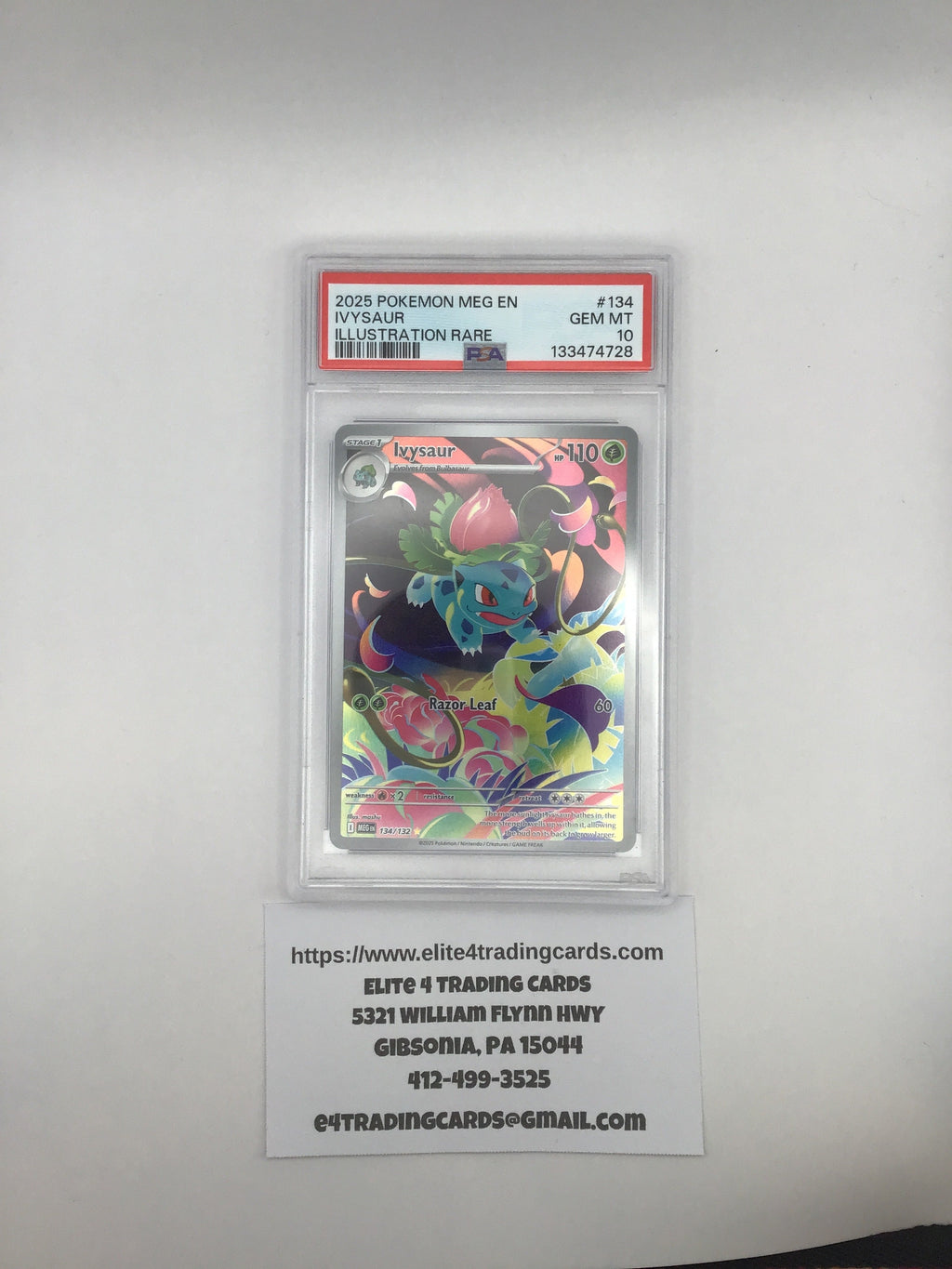 Ivysaur #134 Pokemon Mega Evolution (PSA 10)